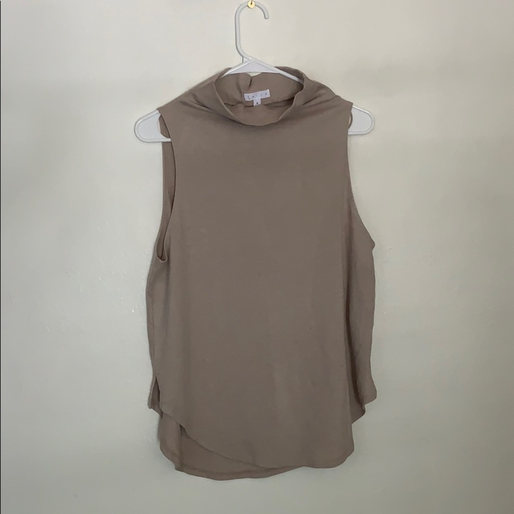 NORDSTROM Sleeveless Beige Blouse (Medium)